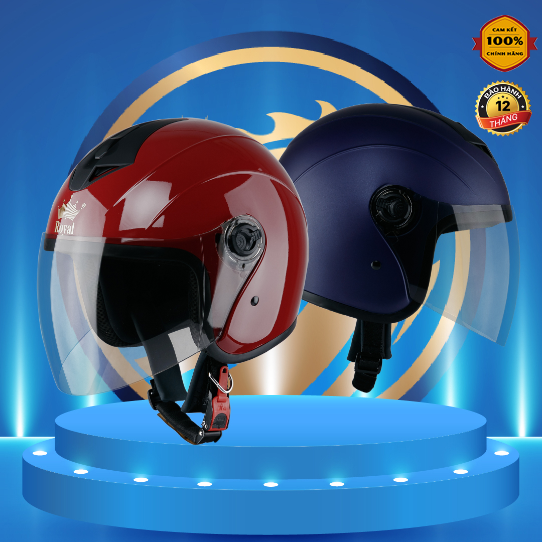 Mũ bảo hiểm 3/4 có kính Royal M269
