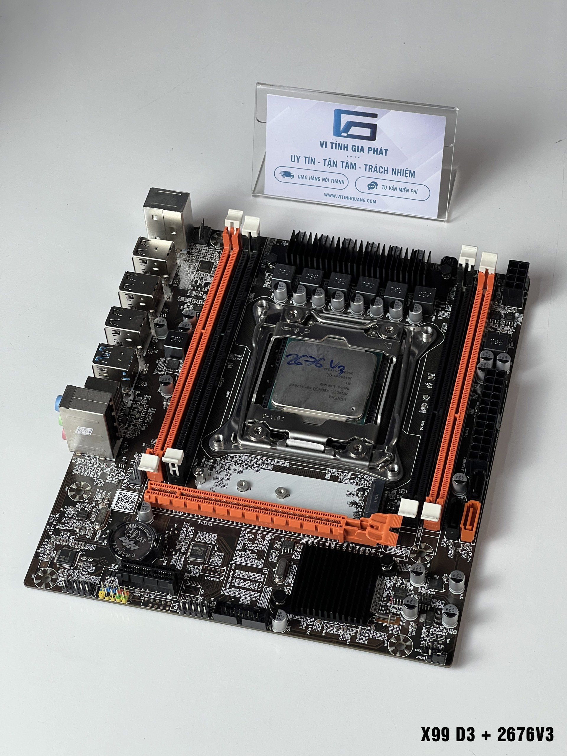 Combo x99 + cpu 2676v3 + ram 16g ecc cực xịn sò giá tốt để lắp ráp máy bảo hành 3 tháng