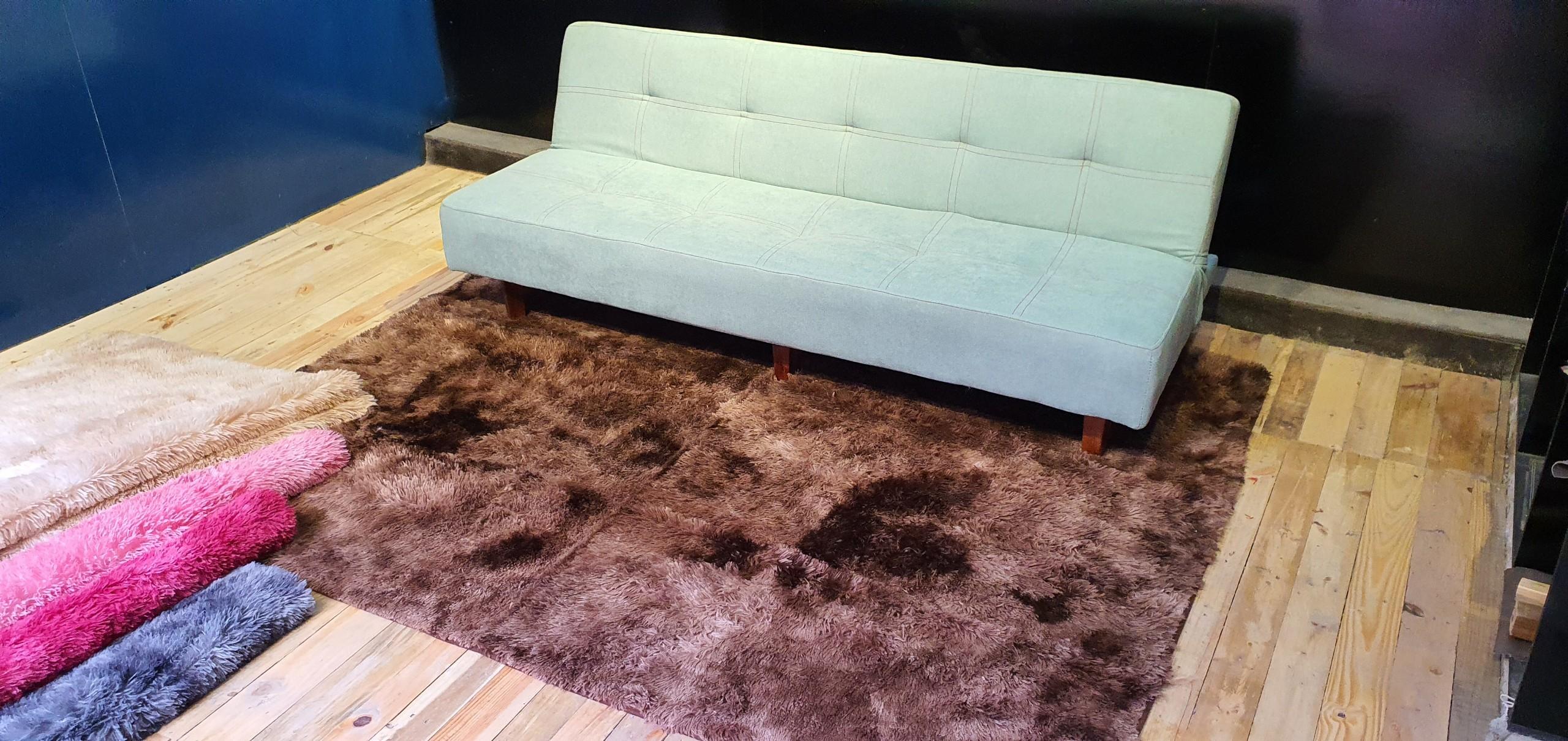 Sofa bed màu xanh pastel. Sofa bed. Sofa giường. Bed.
