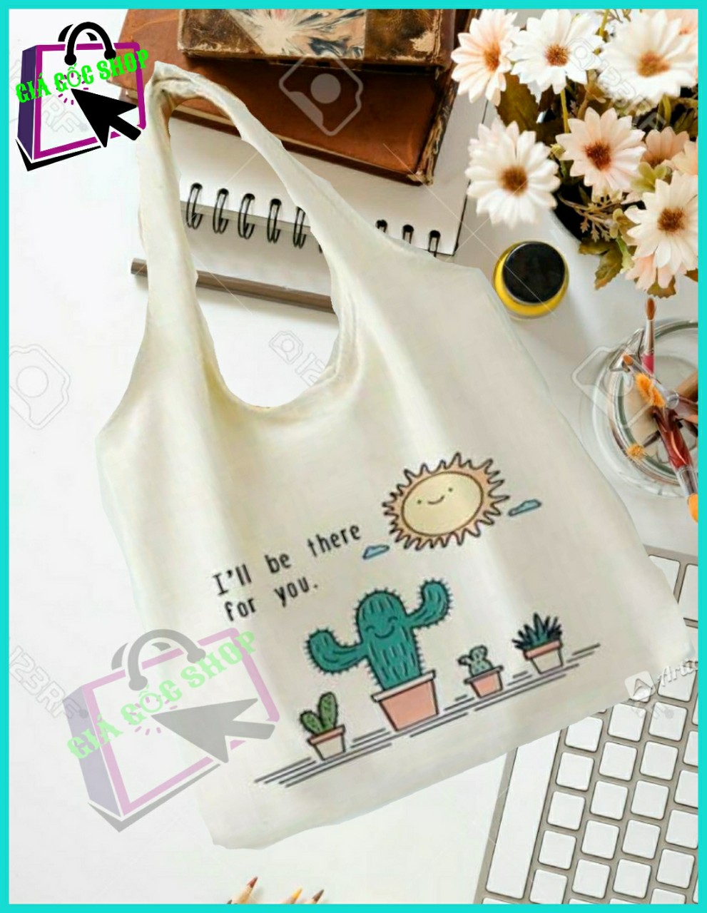[HCM][GIÁ GỐC] Túi tote  Túi vải  Túi đeo vai . Túi xách 4 CHẬU XƯƠNG RỒNG  vải canvas mềm với nhiều mẫu mới và hót phong cách Hàn Quốc Là 1 item không thể thiếu cho tín đồ Street Style dễ dàng phối với các trang phục yêu thích