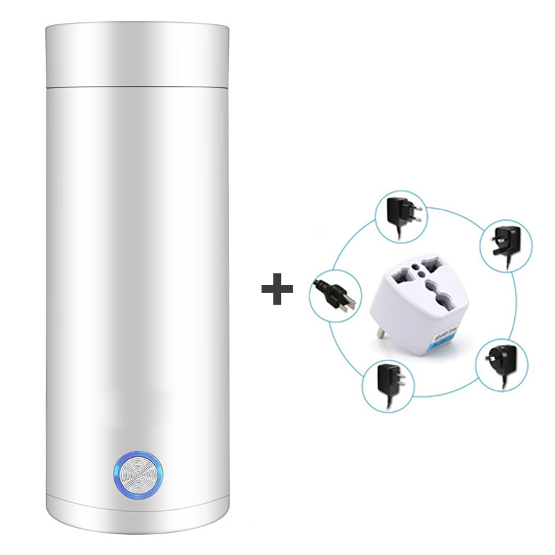 Bình đun nước siêu tốc Binnis- Trắng - Dung tích 400ML - Vật liệu thép không gỉ an toàn - Thân ấm 2 lớp cách nhiệt - Hàng chính hãng - 2