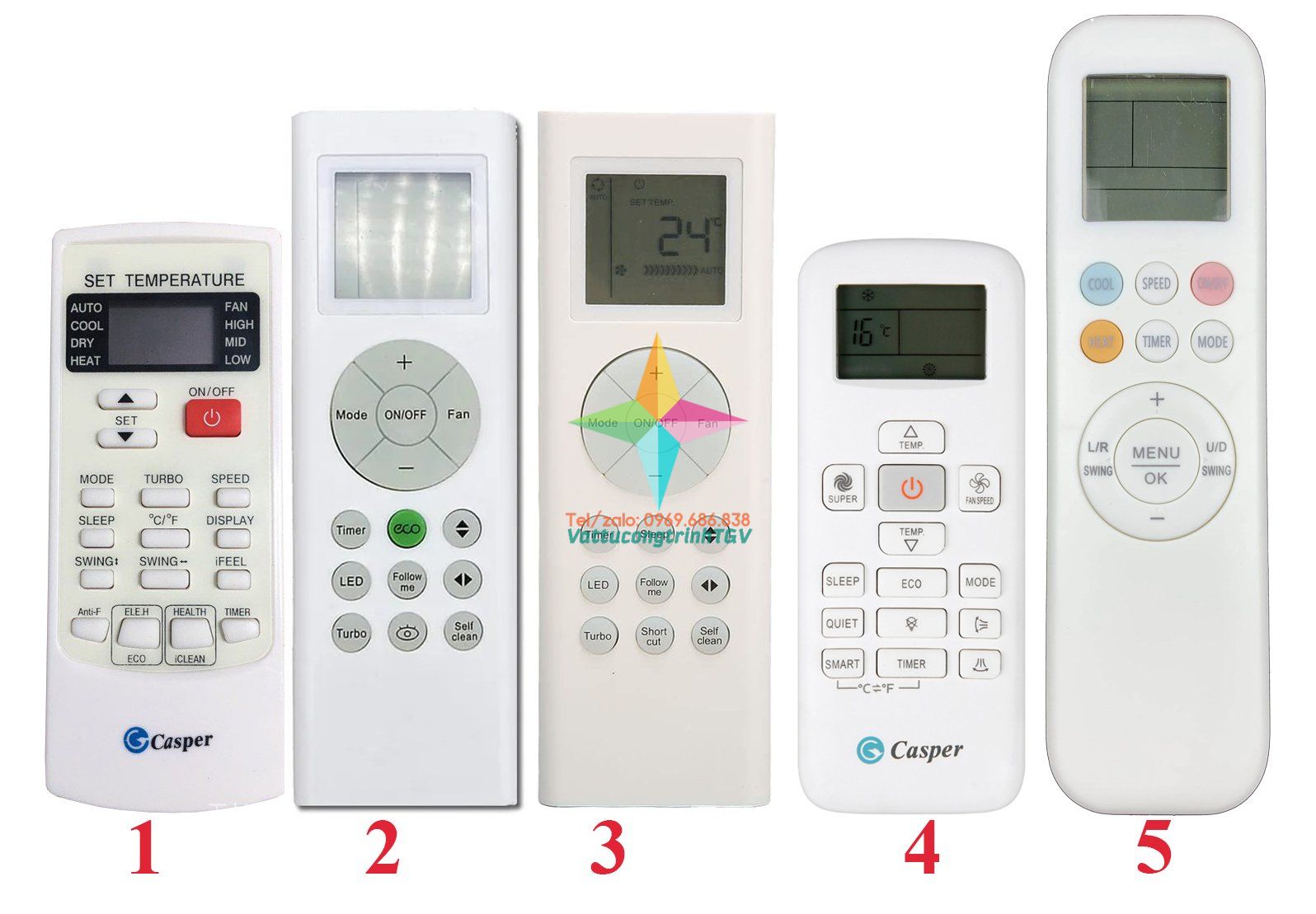 Điều khiển điều hòa casper
