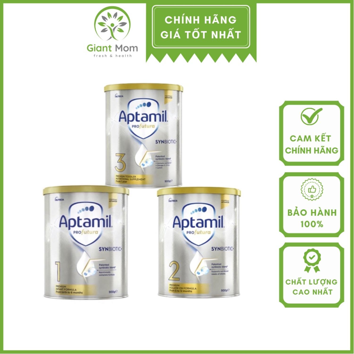 Sữa aptamil profutura úc giant mom - sữa aptamil profutura úc số 1 2 3 900g hàng chính hãng