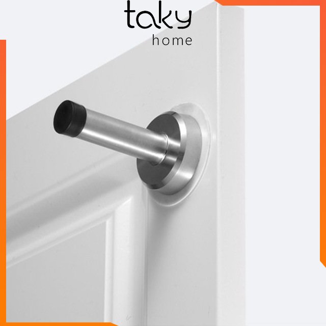 Chặn Cửa Chống Va Đập Dán Tường Cho Phòng Tắm, Chặn Cửa Inox Không Khoan, Chặn Cửa Gắn Tường, Chặn Cửa An Toàn Dành Cho Mọi Loại Cửa Trong Nhà, Thiết Kế Hiện Đại, Không Khoan Đục, Sử Dụng Miếng Dán 3M. TakyHome 1550 Bac