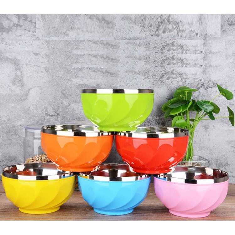 Bát Chống Nóng 2 Lớp Inox Cách Nhiệt Nhiều Màu 1049