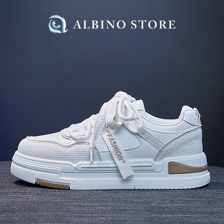 Giày thể thao nữ độn đế Albino Store giày nữ sneaker màu trắng đen Taobao HB55