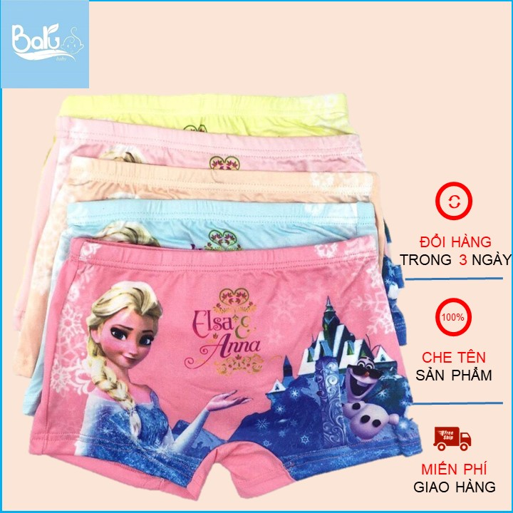 Combo 5 quần chip đùi elsa cho bé, thời trang trẻ em-quần áo thời trang trẻ em cao cấp Baru