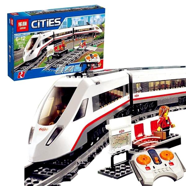 Đồ chơi lắp ráp lezii 40015 - xếp hình tàu siêu tốc thành phố có điều khiển 610 mảnh