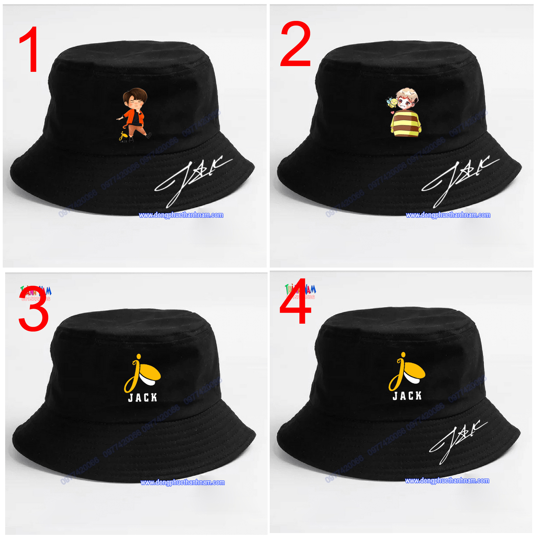 nón Jack,  mũ bucket Jack, nón Jack, mũ tai bèo Jack