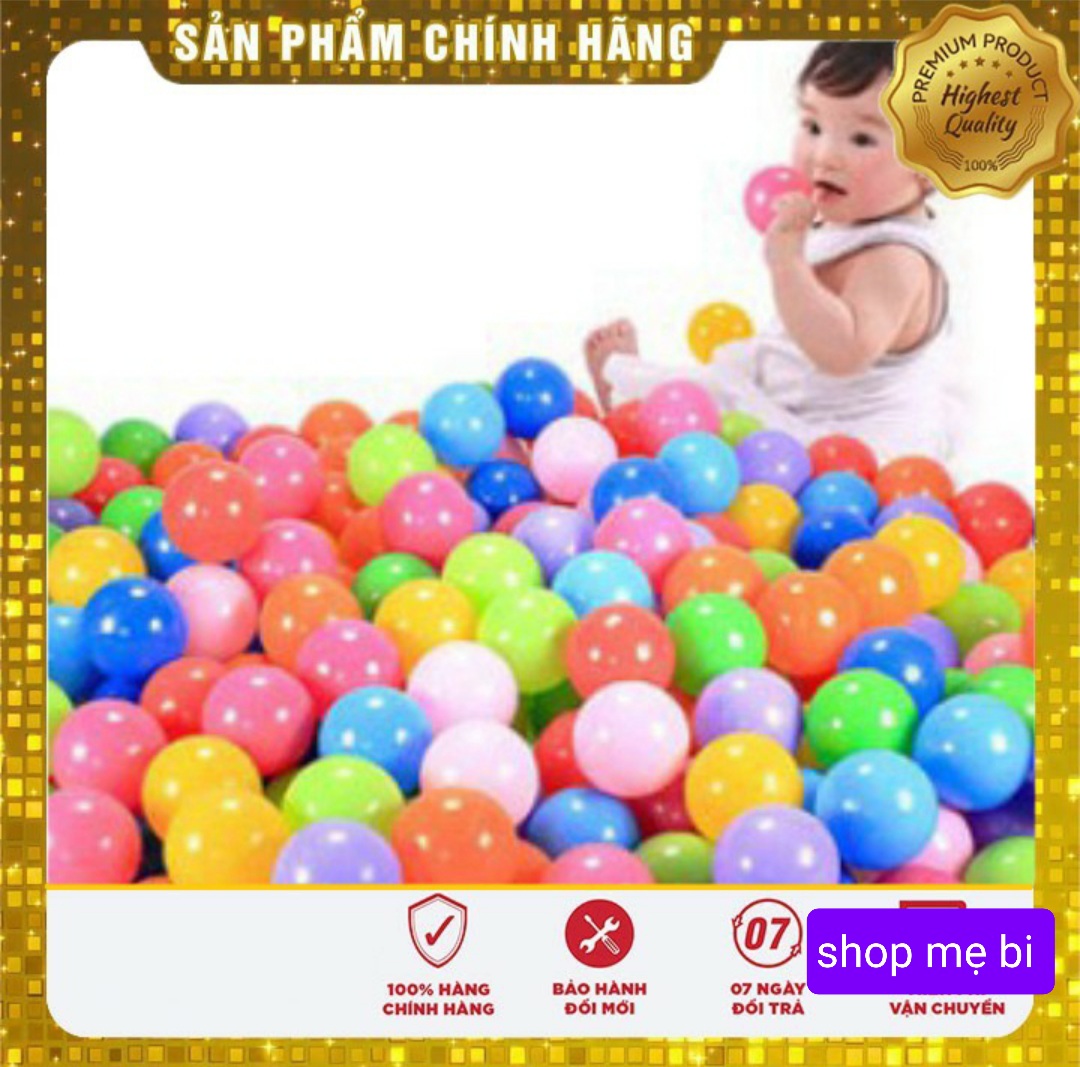 Bóng nhựa cho bé, Combo 100 bóng - shop mẹ bi