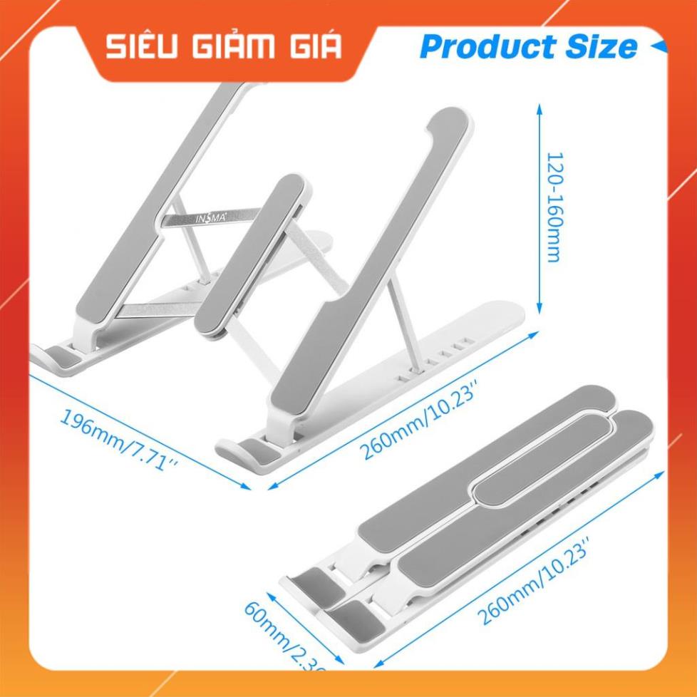 Giá đỡ kệ nâng đỡ tản nhiệt cho máy tính macbook laptop ipad - tab 24.5cm-giao màu ngẫu nhiên