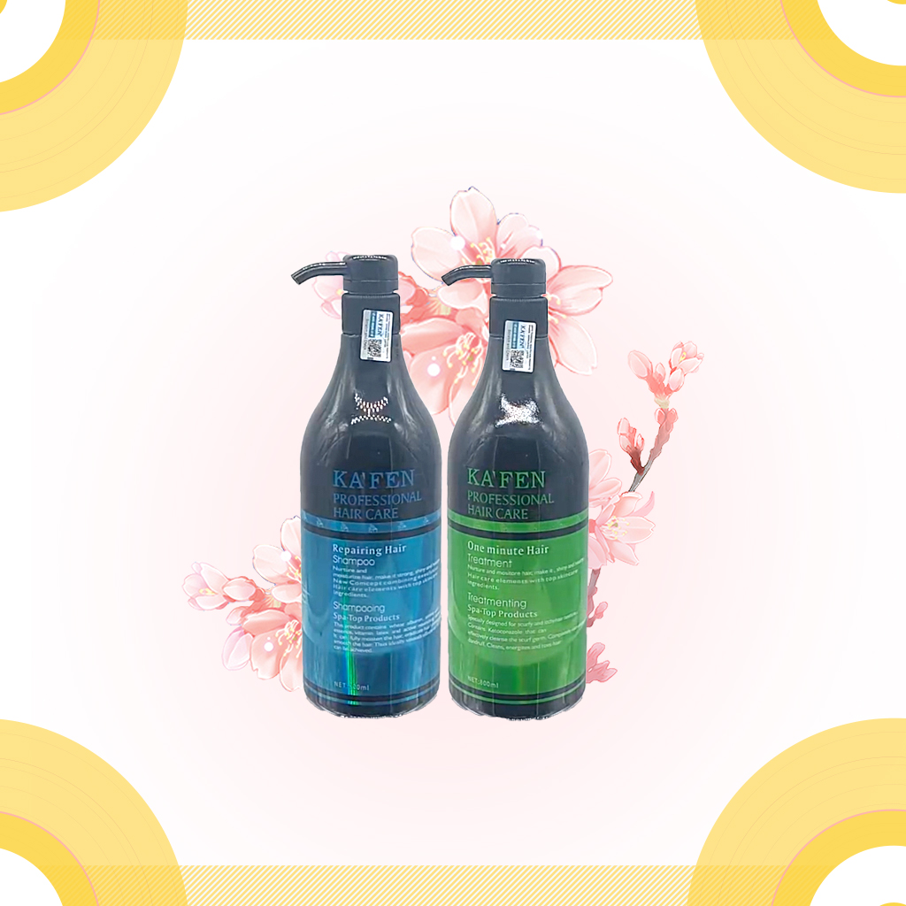 Dậu gội dầu xả Kafen phục hồi tóc hư tổn mềm mượt 800ml hàng chính hãng. Cặp dầu gội Kanfen đang trong chương trình khuyến mãi tết - Hair Cosmetics 909
