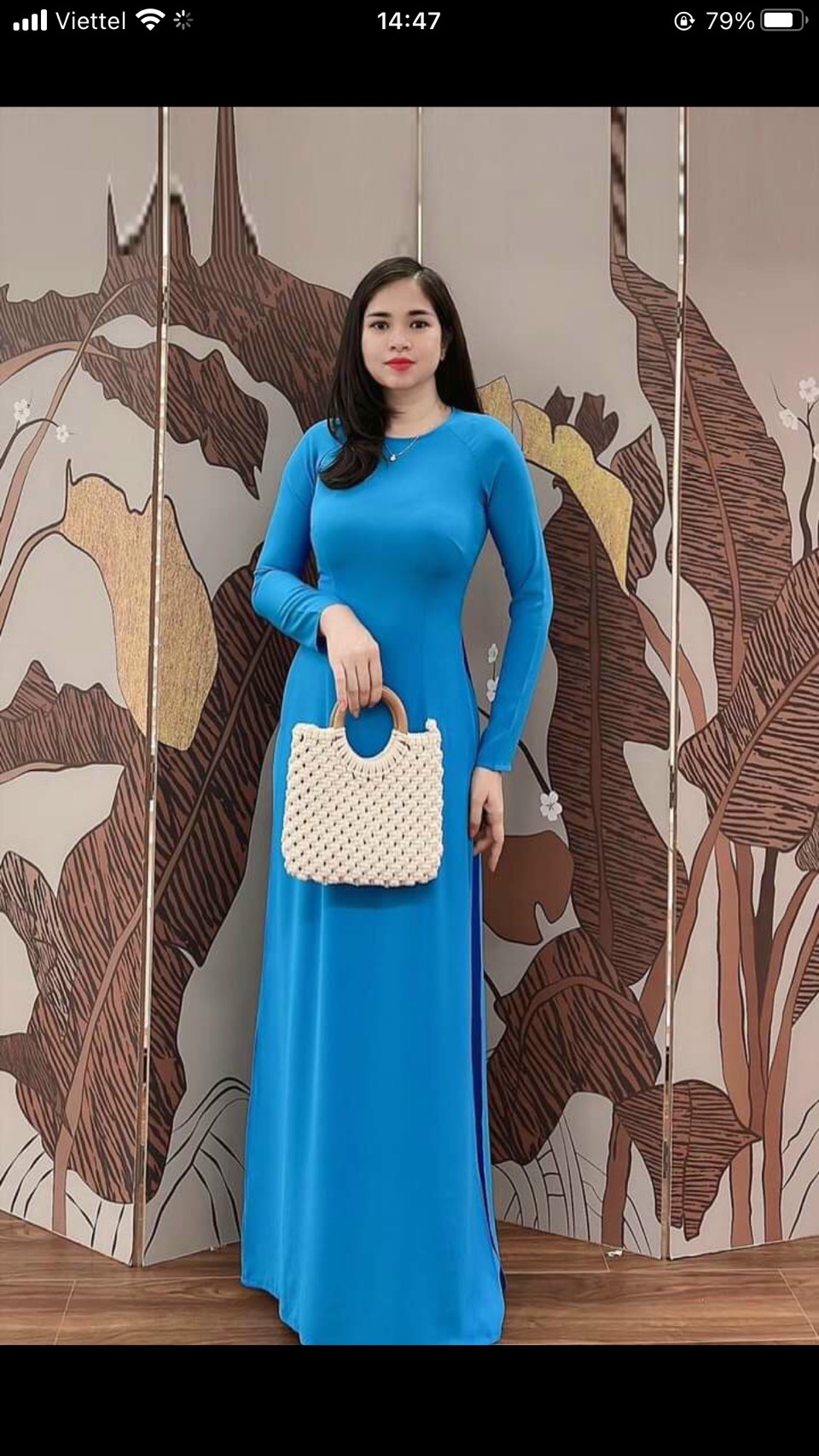 Áo dài trơn 4 tà hjm013