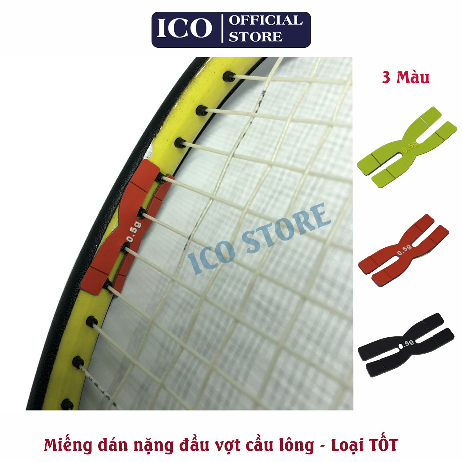 [HCM]Miếng dán silicon tăng độ nặng đầu cho vợt cầu lông