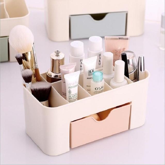 Tủ đựng mỹ phẩm mini tiện dụng/ Hộp Nhựa Đựng Mỹ Phẩm Có Ngăn, Kệ đựng mỹ phẩm cao cấp siêu tiện dụng (Nhựa) tốt
