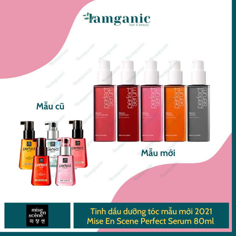 [Mẫu Mới 2020] Tinh Dầu Dưỡng Tóc Mise En Scene Perfect Serum 80ml phục hồi tóc chiết xuất từ dầu Argan