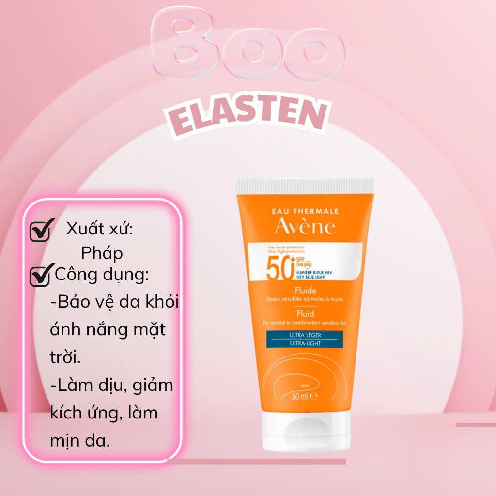 Kem chống nắng avene mattifying cleanance spf50+ 50ml date 01/01/2025