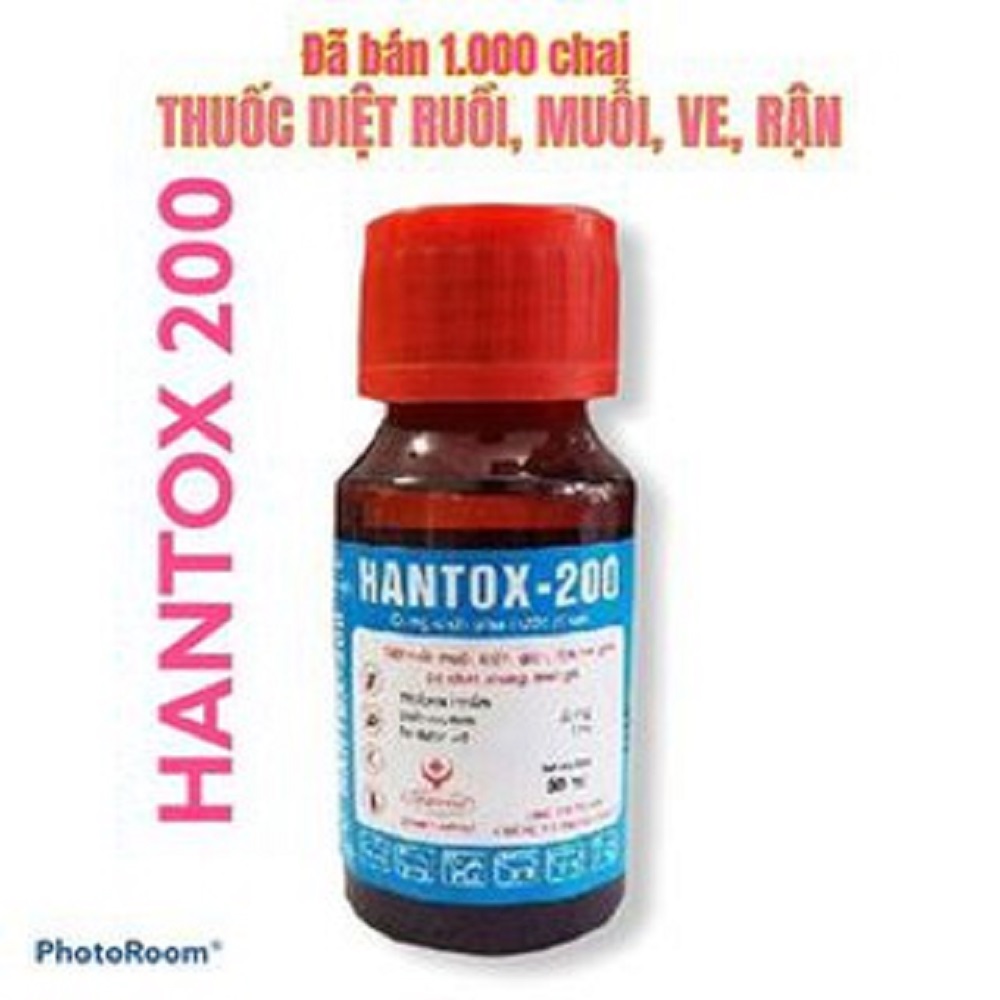 Dung dịch diệt muỗi, diệt ruồi, diệt ve cho chó, thú nuôi Hantox 200, xịt muỗi, xịt ruồi trong nhà và chuồng trại