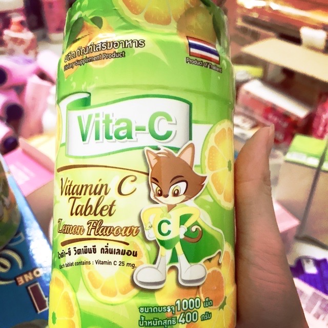 Hộp 1000 viên vitamin c thái lan - vị chanh