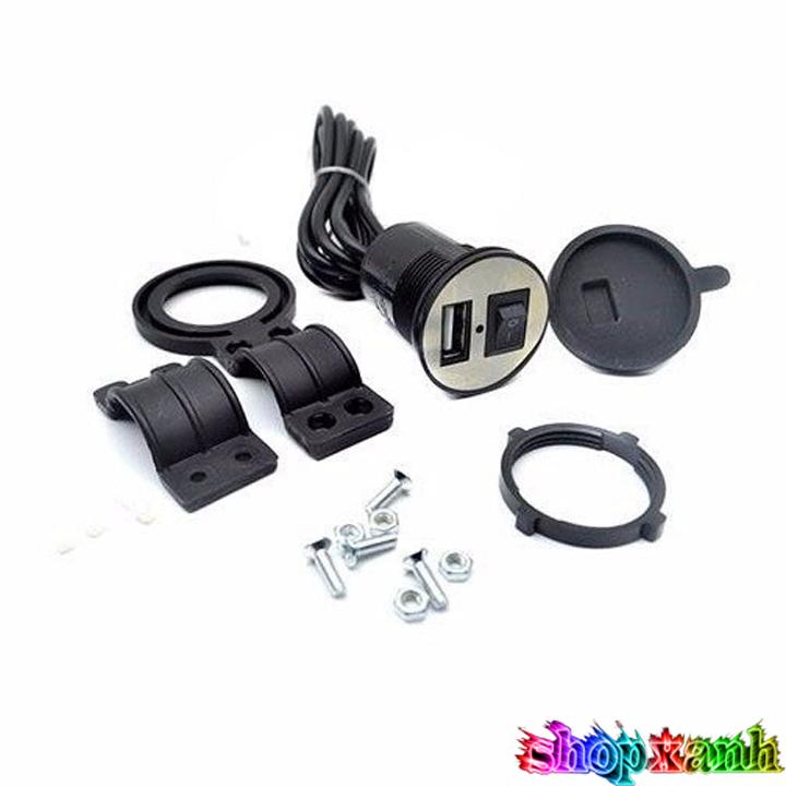 Bộ sạc điện thoại YF-121 gắn trên Mô tô, xe máy, xe đạp điện 1.5A