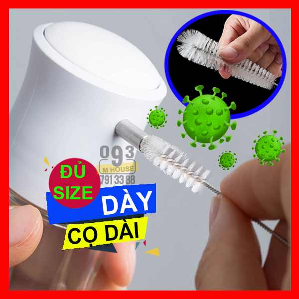 Combo 4 Cọ Rửa chai lọ miệng nhỏ Cọ Rửa Bình Trà Bình Nước