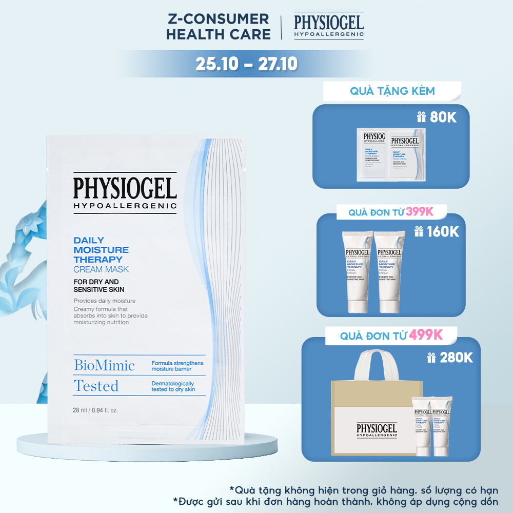 Mặt nạ dưỡng ẩm Physiogel Daily Moisture Therapy Cream Mask 28ml