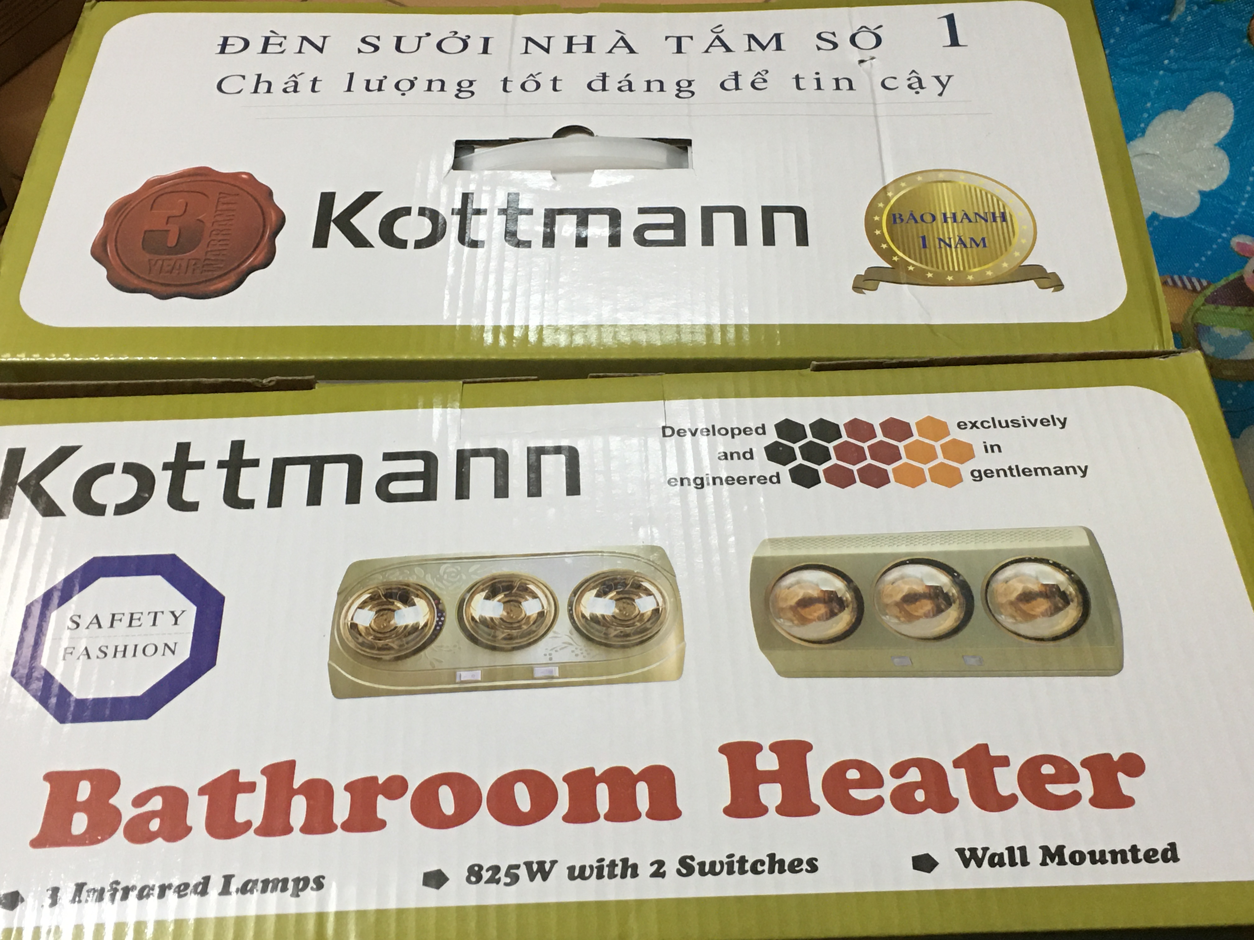 Đèn sưởi 3 bóng kottmann k3b 825w