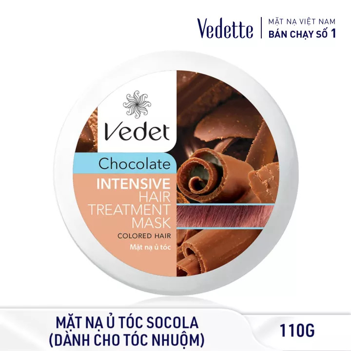 Mặt nạ ủ tóc socola nâu 110g vedette dành cho tóc nhuộm