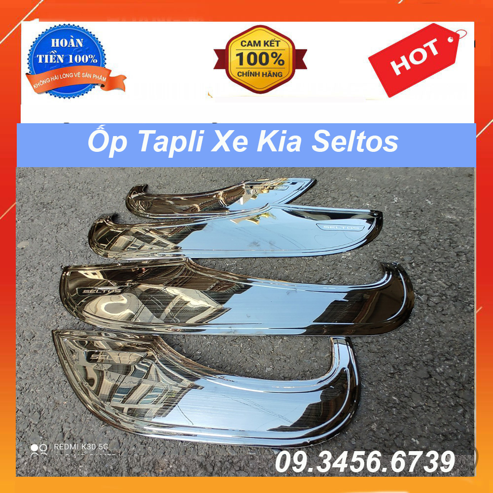 Ốp Tapli Cửa Xe Kia Seltos 2020 - Bộ 4 Ốp Mẫu TITAN - Tặng Kèm Cuộn Keo 2 Mặt, Lắp Đặt Dễ Dàng Tại Nhà, Phụ Kiện Trang Trí Xe Sang Trọng Hơn