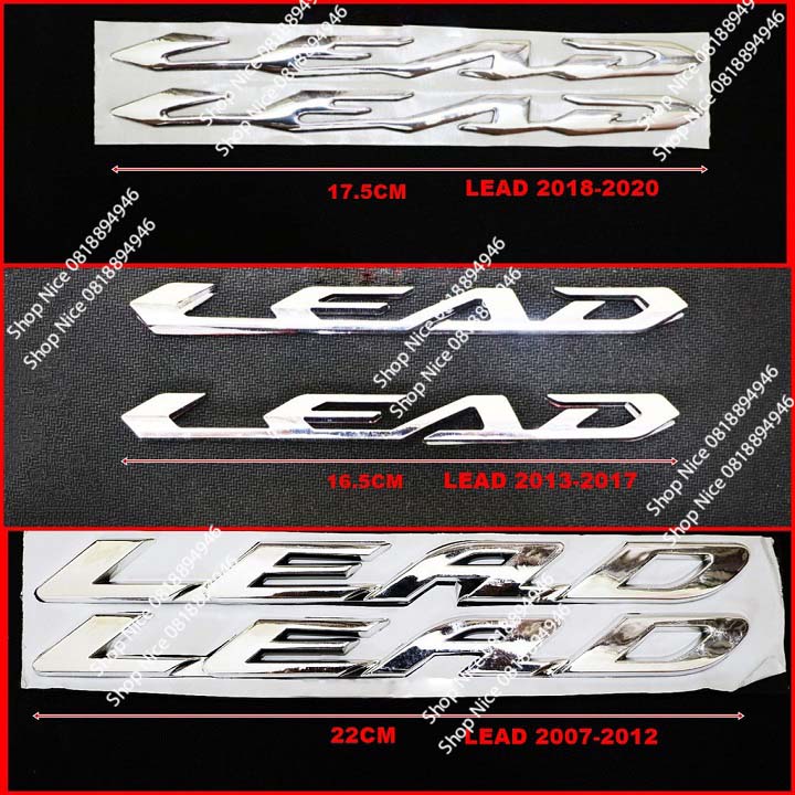 Tem chữ nổi xe máy Honda Lead giá 2 cái