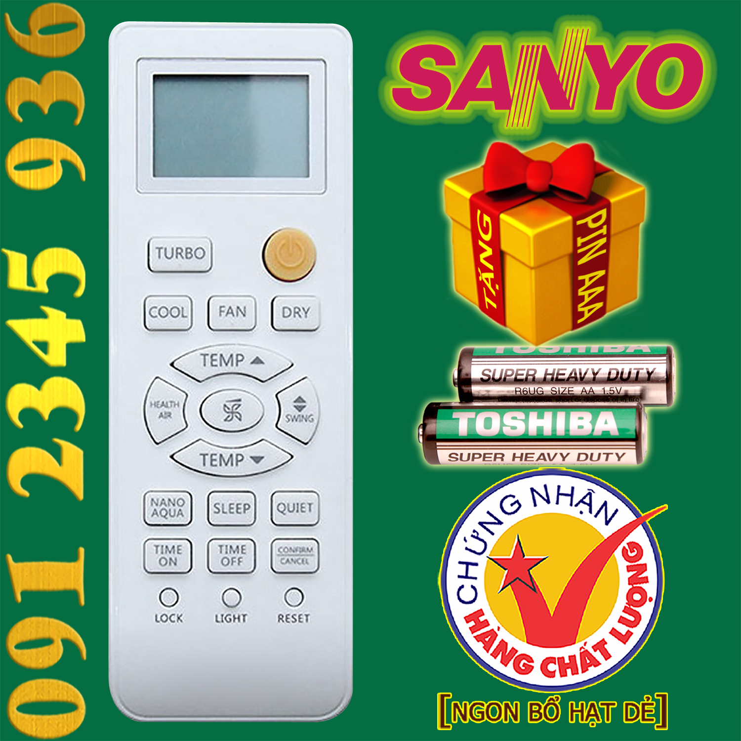 Điều khiển SANYO cho điều hòa.