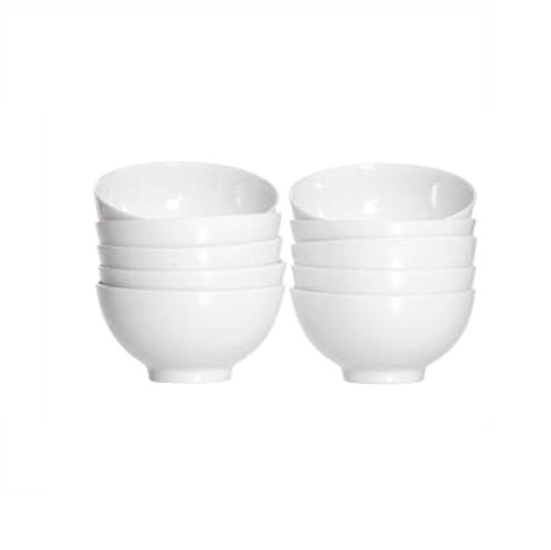 Bộ 10 chén nhựa melamine trắng cao cấp