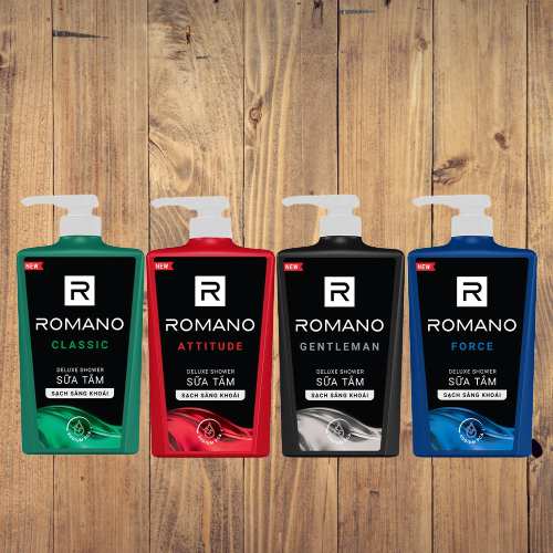 Sữa tắm Romano hương nước hoa Classic/ Attitude/ Force/ Gentleman 650g/ chai
