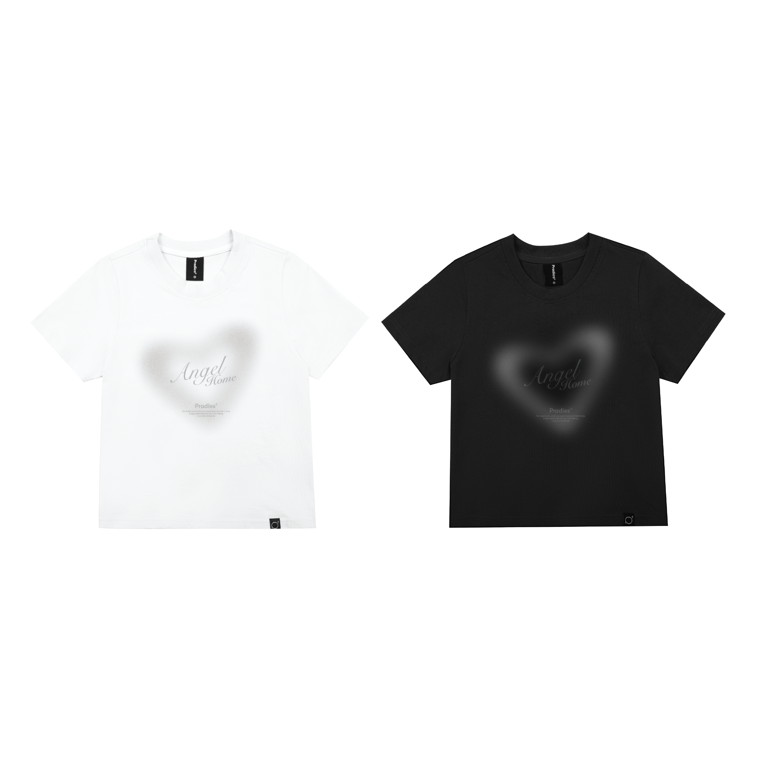 Áo thun baby tee nữ pradies vague heart
