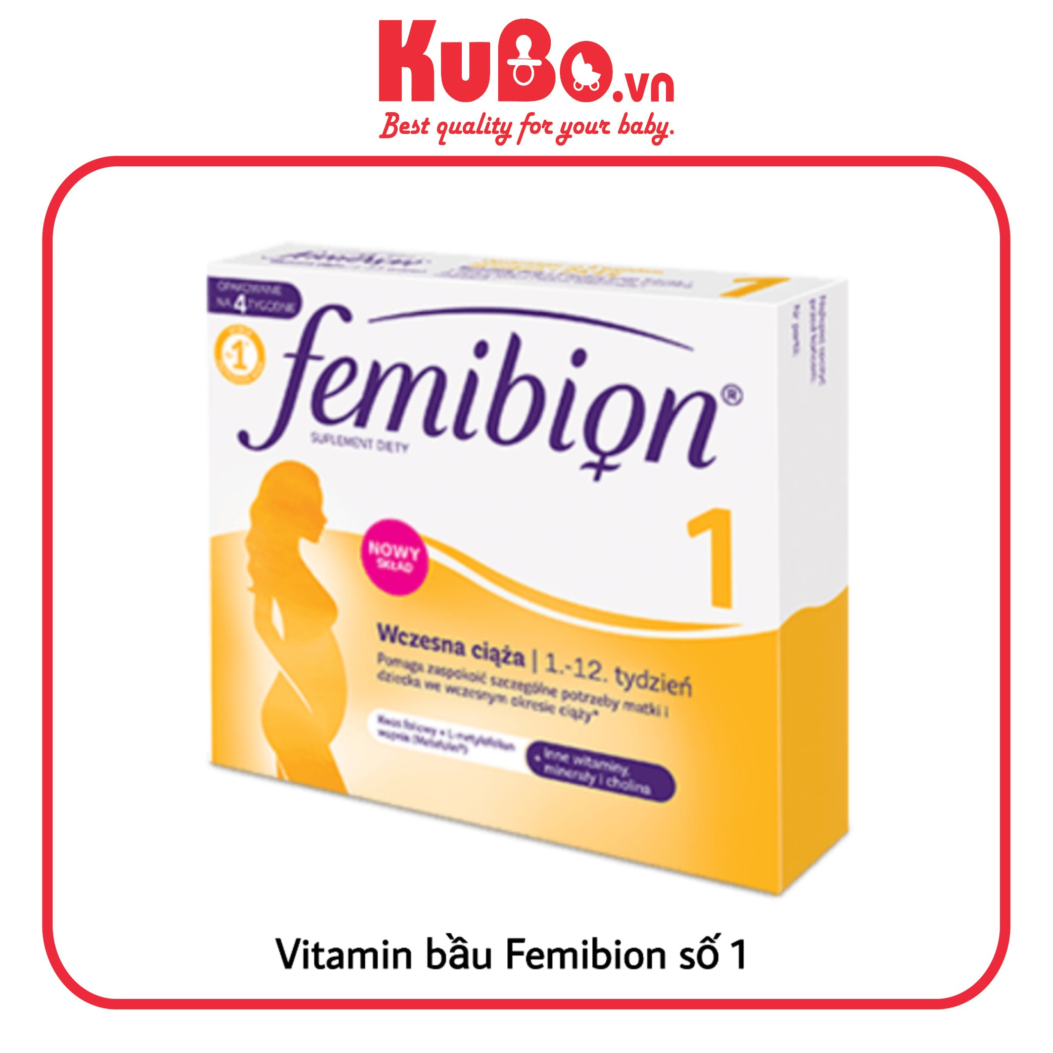 Vitamin Femibion Số 1 Dành cho Mẹ Bầu Từ 0 Đến 12 Tuần