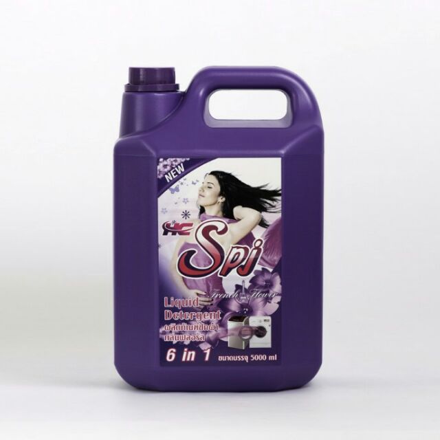 Nước giặt Spj 5000ml Thái Lan màu tím đen vàng