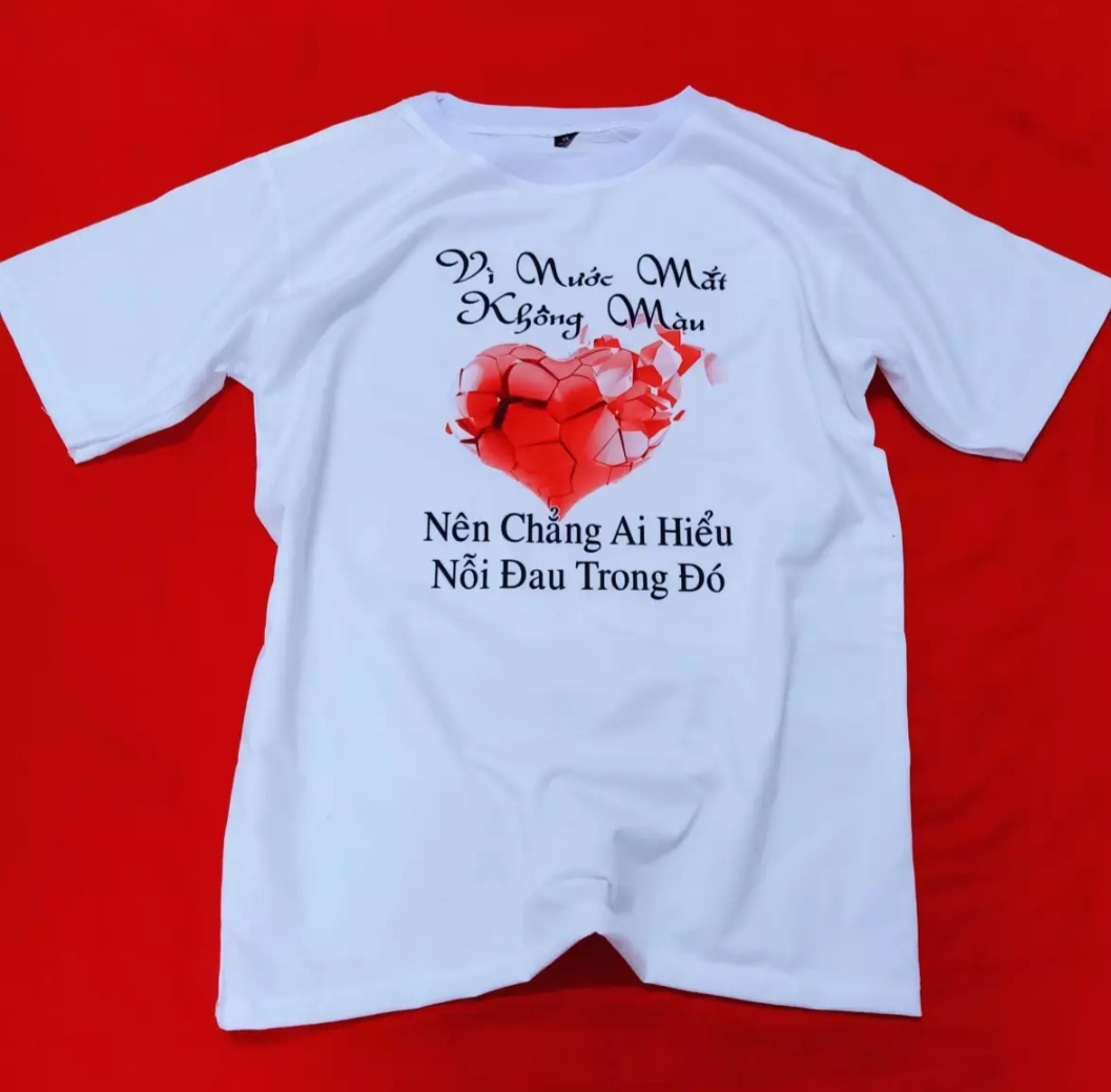 [HCM]Áo Thun Nam Nữ Form Rộng Hàn Quốc In Hình Vì Nước Mắt Không Màu Độc Đẹp Vải Dày Mịn Thoáng Mát Thiết Kế Thời Trang Kiểu Dáng Năng Động Trẻ Trung
