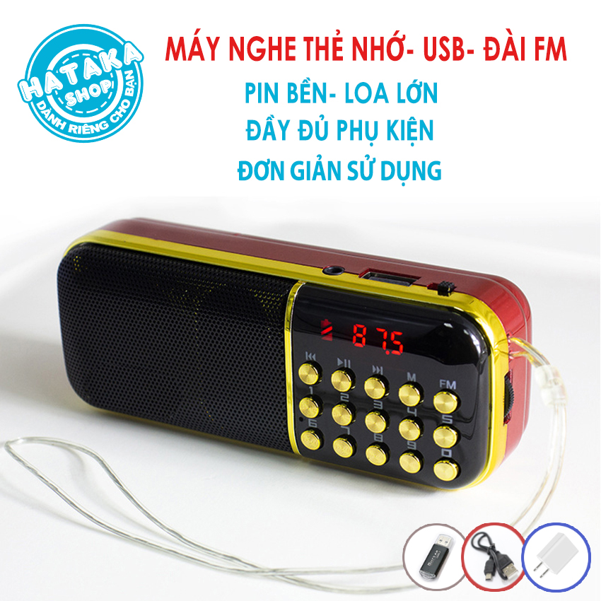 Loa Đài nghe thẻ nhớ, USB, FM, máy tắm ngôn ngữ, học tiếng anh