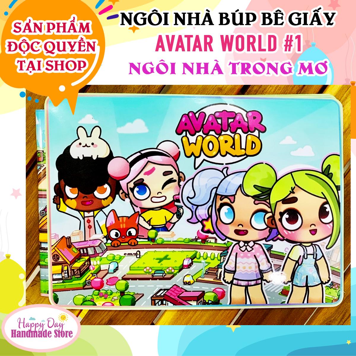 Nhà búp bê bằng giấy chủ đề avatar world #1 - ngôi nhà mơ ước - 1 bộ nhà búp bê bằng giấy bóc dán giúp bé tự chơi