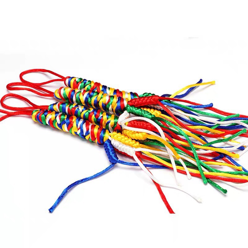 Dây chỉ ngũ sắc bình an may mắn treo xe tây tạng