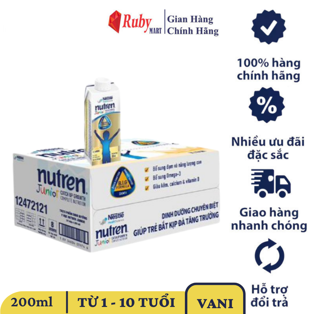 Thùng 24 hộp Sữa bột Nutren pha sẵn hộp 200ml