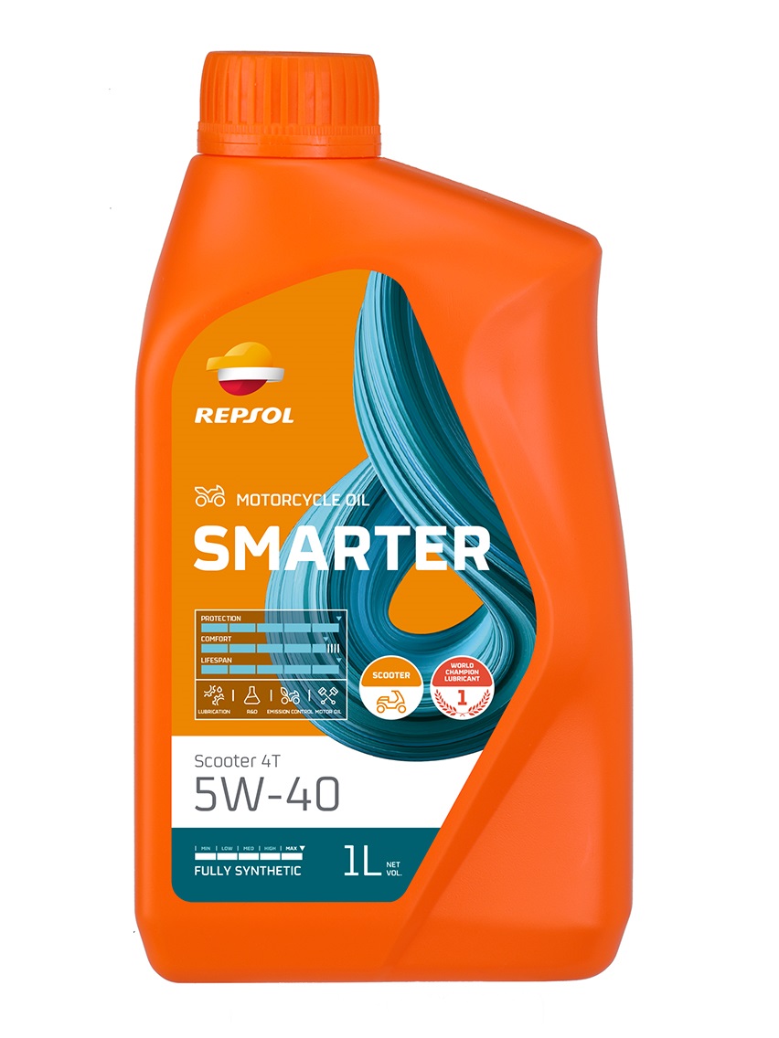 [Mẫu Mới] Repsol Smart Scooter 5W40 1L - Nhớt tổng hợp 100% cao cấp cho xe tay ga đời mới, xe honda AB, Vison, SH, PCX, Vario, Yamaha
