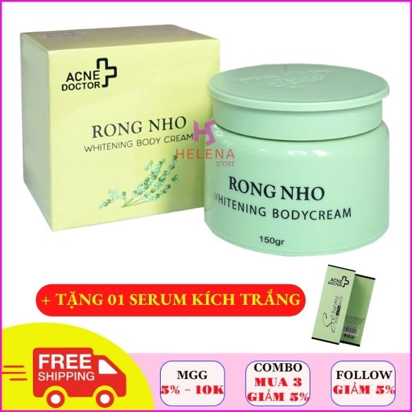 Kem body trắng da rong nho chính hãng, kem body, kem dưỡng trắng da toàn thân tặng serum kích trắng