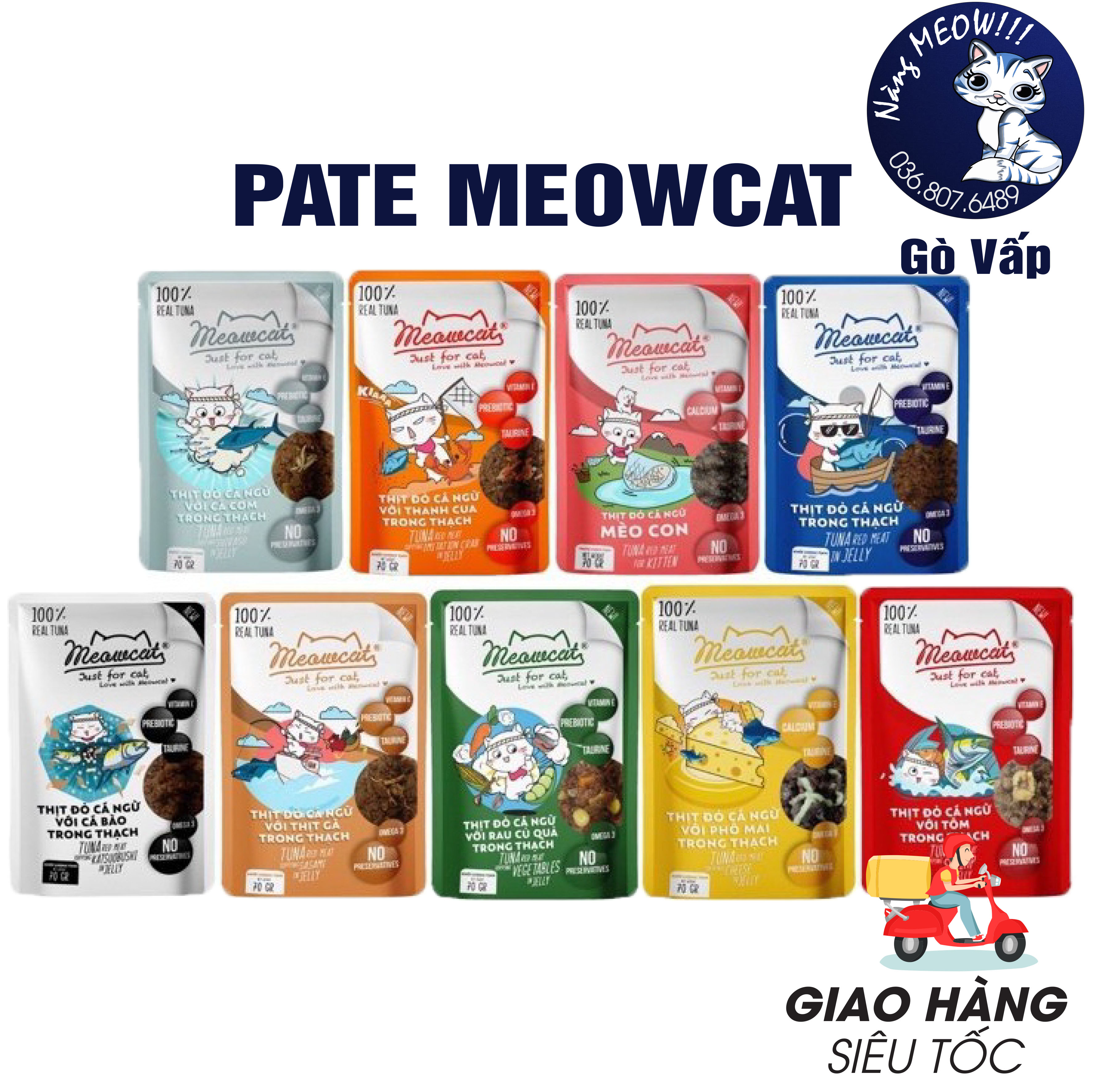 Pate Meowcat - Thức ăn ướt cho mèo Gói 70gr