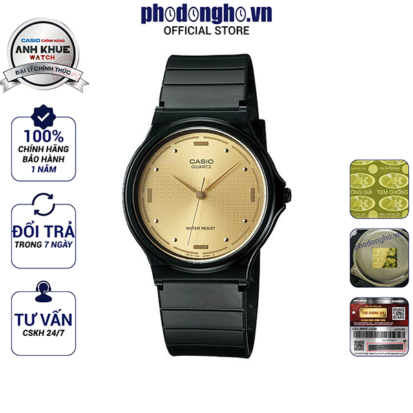 Đồng hồ nam dây nhựa casio anh khuê mq-76-9aldf