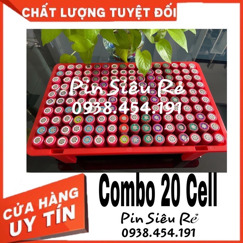 Combo 20 cell lion 18650 cũ đủ loại giá siêu rẻ