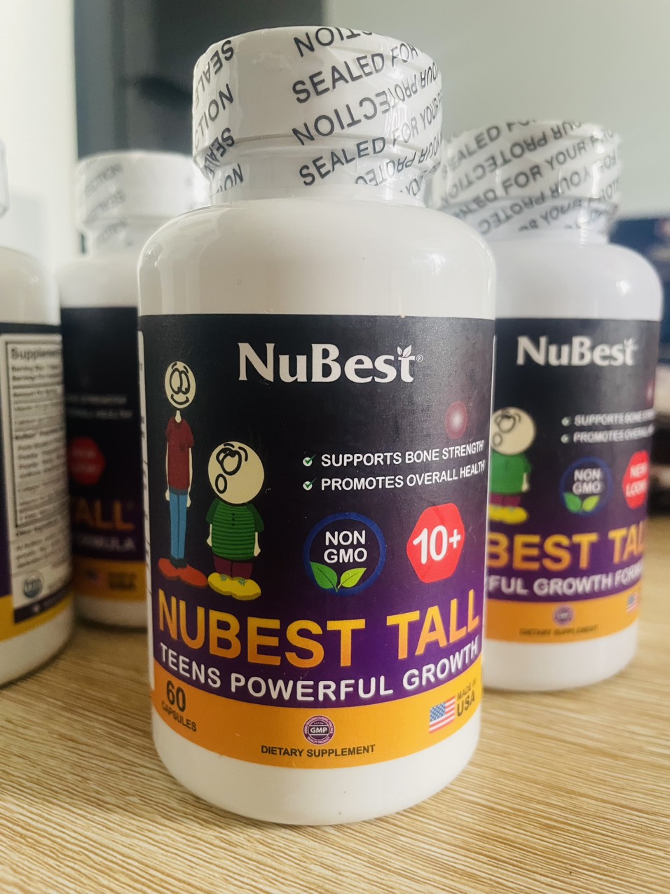 NuBest Tall NEW LOOK & 10+Viên Uống Hỗ Trợ Tăng Chiều Cao 60 Viên(Mỹ)