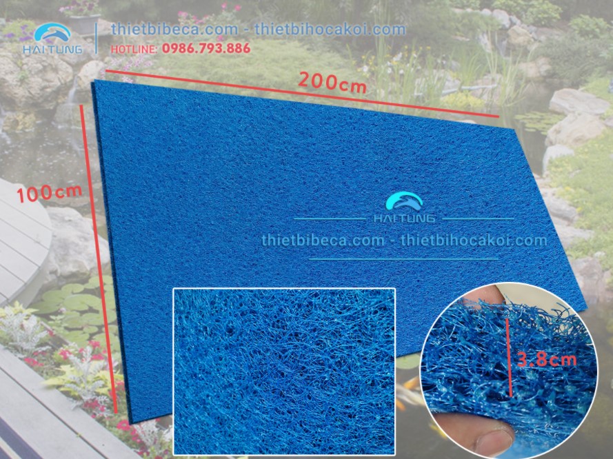 Bùi nhùi jmat dùng cho lọc nước hồ cá koi 200x100x3.8cm