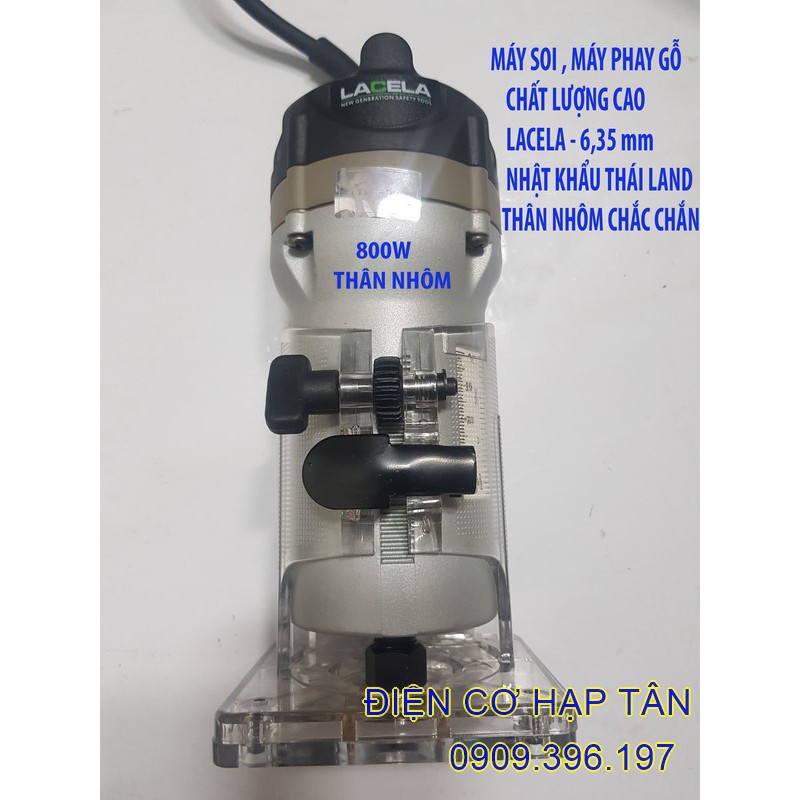 Máy phay gỗ lacela 800w – chất lượng cao - cho anh em thợ 6,3mm