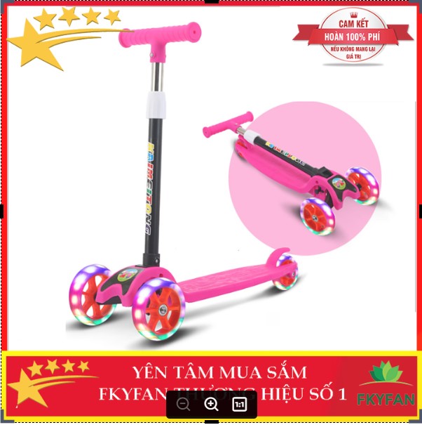 KÈM VIDEO [Chọn màu] Xe trượt phát sáng - Đồ chơi trẻ em Xe trượt Scooter cho bé trai bé gái từ 3 - 8 tuổi